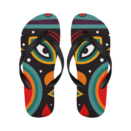 ceremonial tribal Flip Flops for Men/Women (Model 040)
