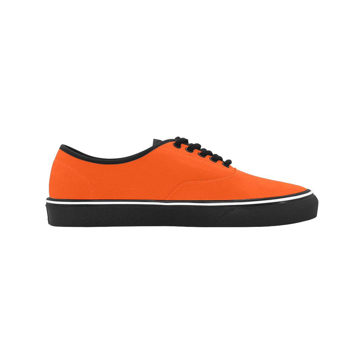 color orange red Classic Men's Canvas Low Top Shoes (Model E001-4)