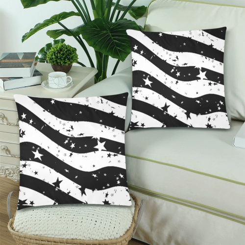 47sw Custom Zippered Pillow Cases 18"x 18" (Twin Sides) (Set of 2)