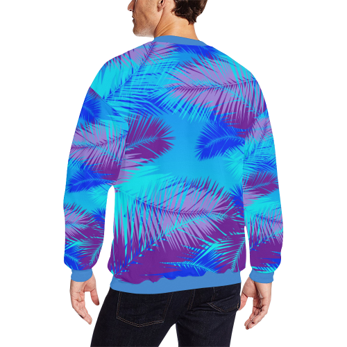 Summer Island pop art design All Over Print Crewneck Sweatshirt for Men (Model H18)