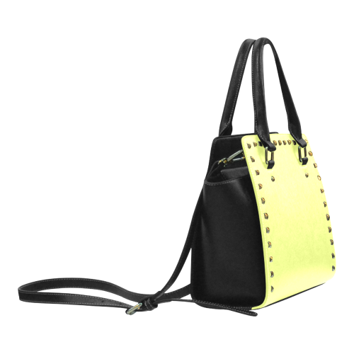 neonyellow Rivet Shoulder Handbag (Model 1645)