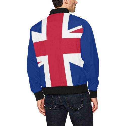 Union Jack Flag of the United Kingdom All Over Print Bomber Jacket for Men (Model H31)