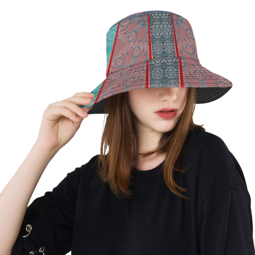 arabesques rouge All Over Print Bucket Hat
