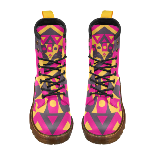 aboriginal tribal High Grade PU Leather Martin Boots For Women Model 402H