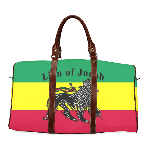 RASTA LION OF JUDAH Waterproof Travel Bag/Small (Model 1639)