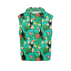 Tropical Summer Toucan Pattern All Over Print Sleeveless Hoodie for Men (Model H15)