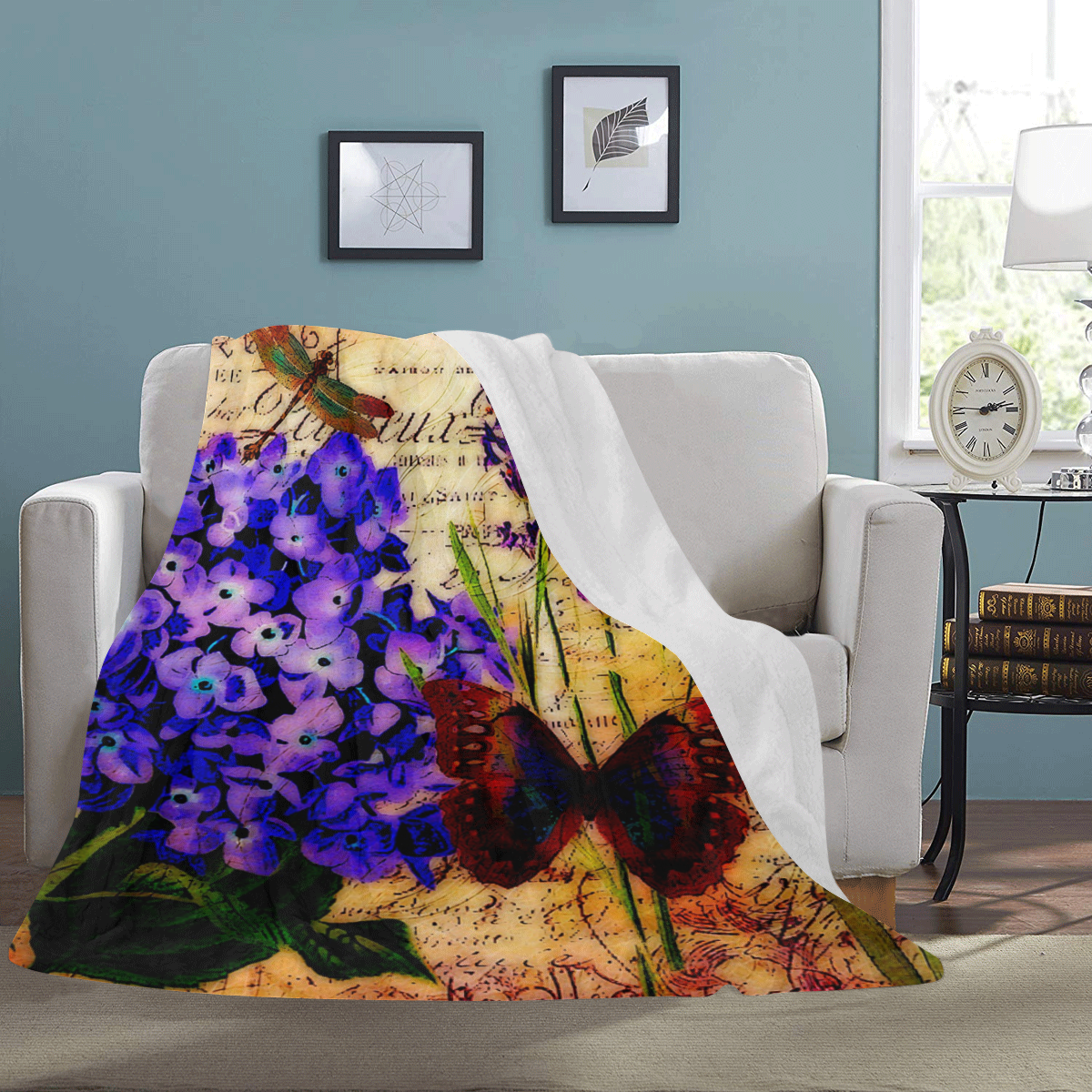 Bright botanical Ultra-Soft Micro Fleece Blanket 54''x70''