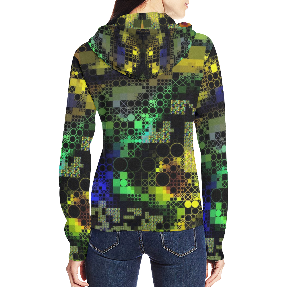 funny mix of shapes  by JamColors All Over Print Full Zip Hoodie for Women (Model H14)