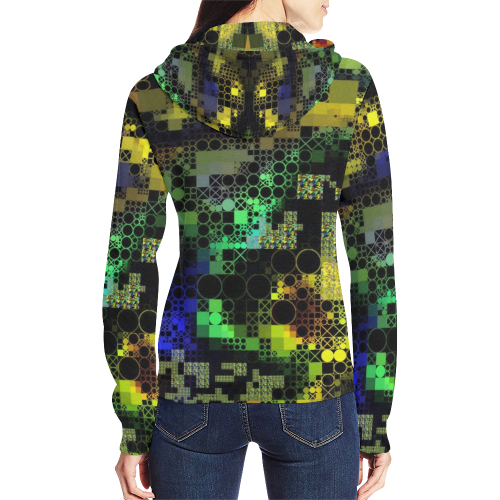 funny mix of shapes  by JamColors All Over Print Full Zip Hoodie for Women (Model H14)