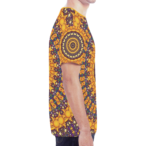 Woke Sun Fish Rave Mandala Festival New All Over Print T-shirt for Men (Model T45)