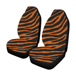Ripped SpaceTime Stripes - Orange Car Seat Covers (Set of 2)
