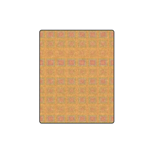 Golden pink multicolored multiple squares Blanket 40"x50"