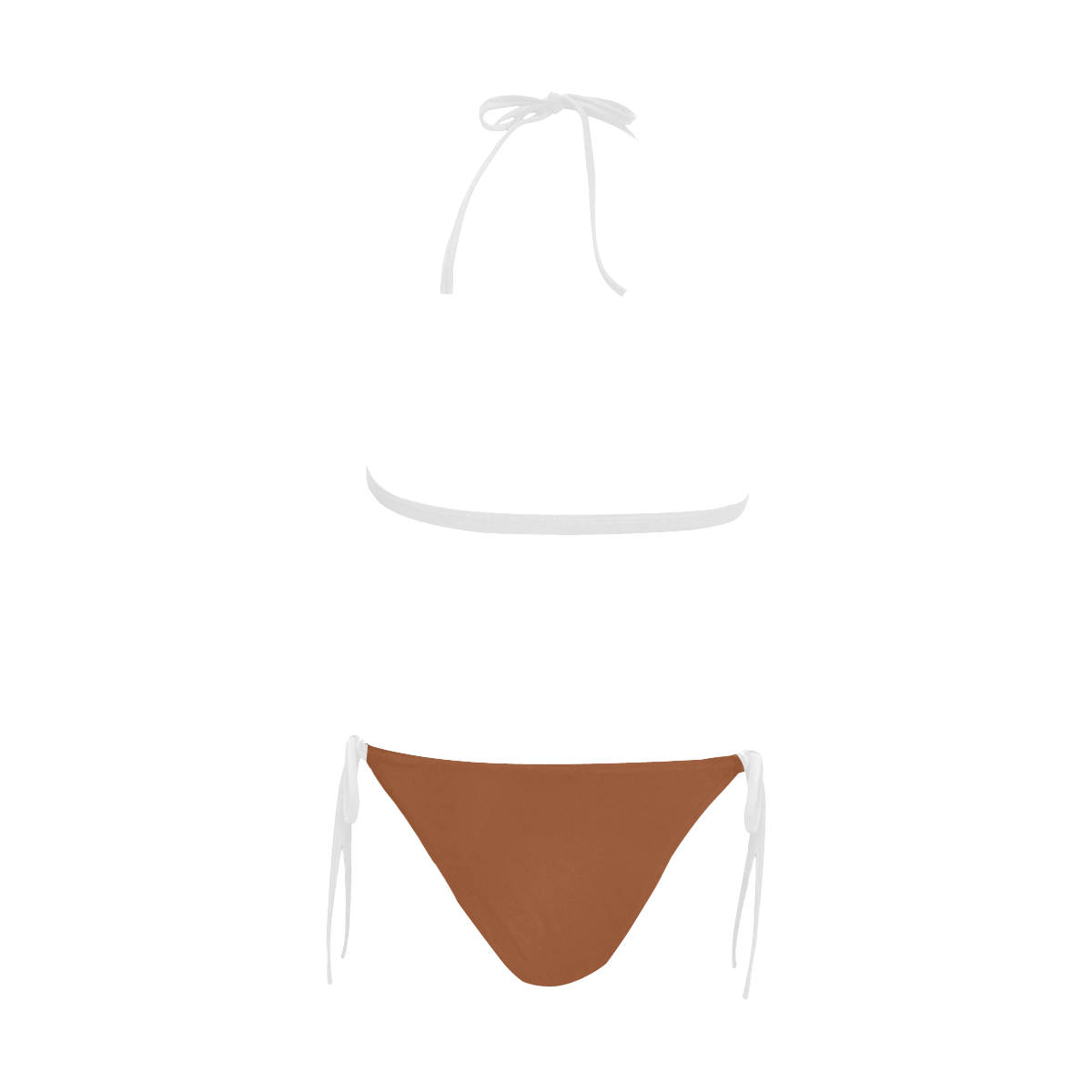 color sienna Buckle Front Halter Bikini Swimsuit (Model S08)