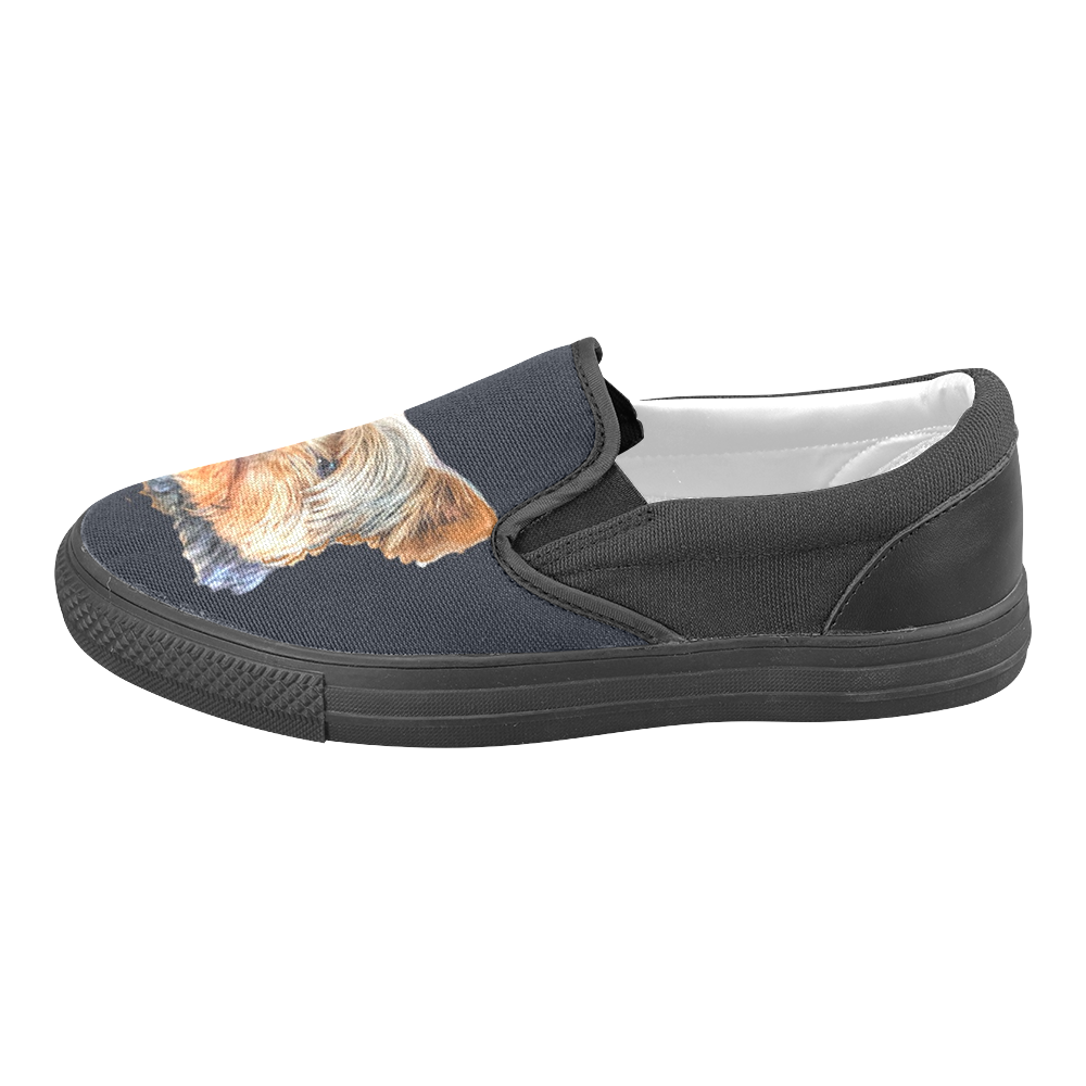 Yorkie Casual Shoes Women's Unusual Slip-on Canvas Shoes (Model 019)