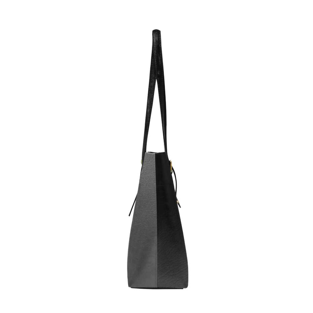 BLACK LEATHER 2 Euramerican Tote Bag/Large (Model 1656)