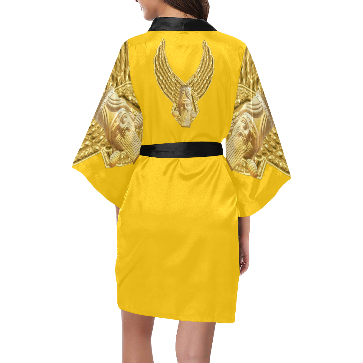 Lamassu Yellow Kimono Robe