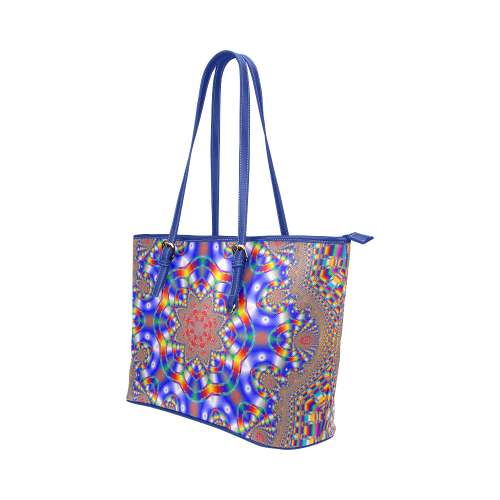 Blue Star Leather Tote Bag/Small (Model 1651)