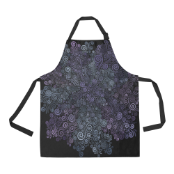 3d Psychedelic Ultra Violet Powder Pastel All Over Print Apron