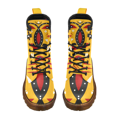 kuba tribal High Grade PU Leather Martin Boots For Women Model 402H