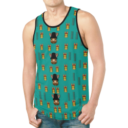 Happy rabbits in the green free grass New All Over Print Tank Top for Men (Model T46)