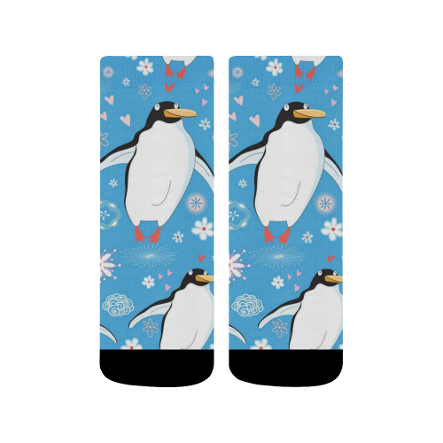 Happy Dancing Penguins Quarter Socks