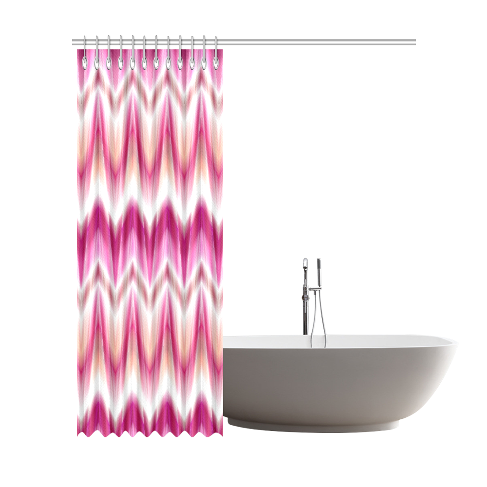 Pink Fractual Shower Curtain 72"x84"