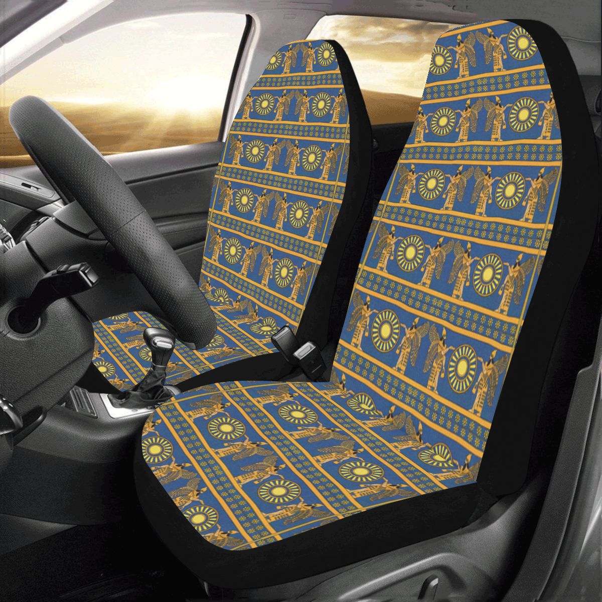 Pattern assyrian kings Car Seat Covers (Set of 2)