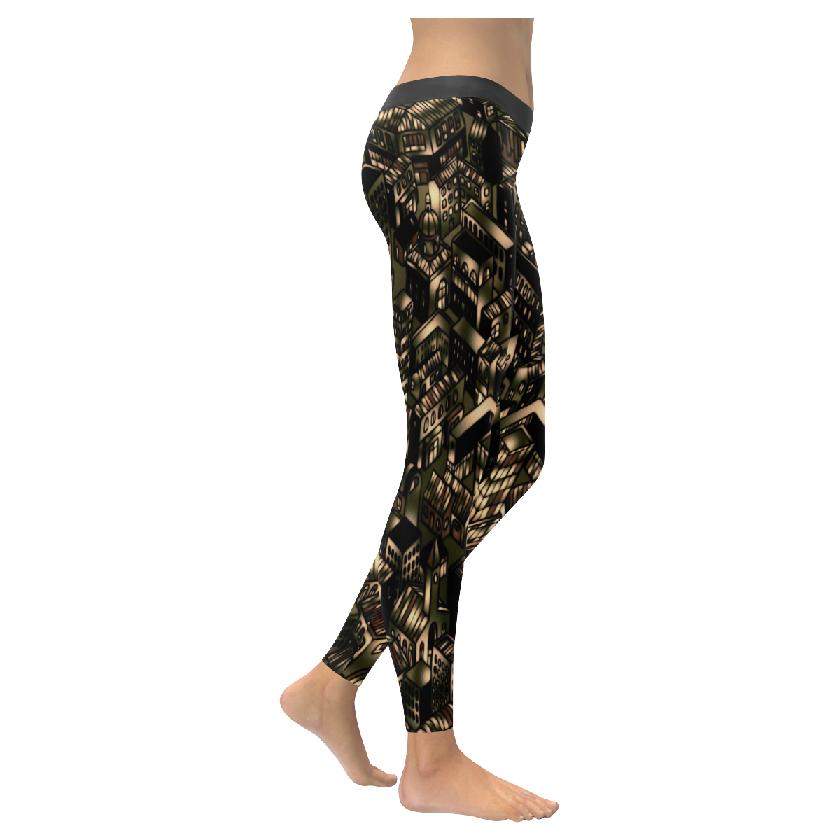 citylights Women's Low Rise Leggings (Invisible Stitch) (Model L05)