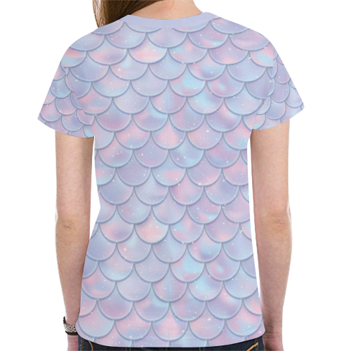 Mermaid Scales New All Over Print T-shirt for Women (Model T45)