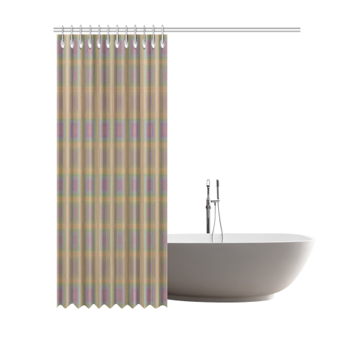 Violet brownish multicolored multiple squares Shower Curtain 69"x84"