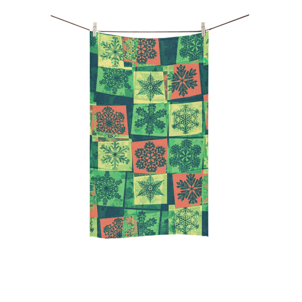 abstract snowflake squares Custom Towel 16"x28"