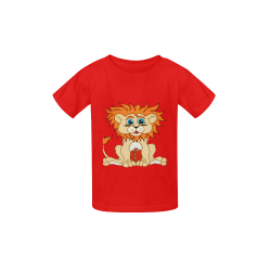 Football Lion Red Kid's  Classic T-shirt (Model T22)