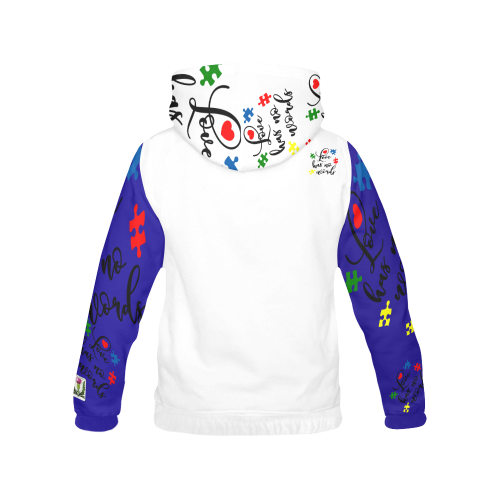 Fairlings Delight's Autism- Love has no words Men's Hoodie 53086Gg9 All Over Print Hoodie for Men (USA Size) (Model H13)