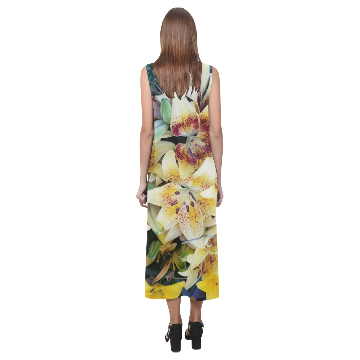 bursting with beauty 1 Phaedra Sleeveless Open Fork Long Dress (Model D08)