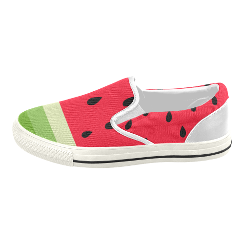 Watermelon Women's Slip-on Canvas Shoes (Model 019)