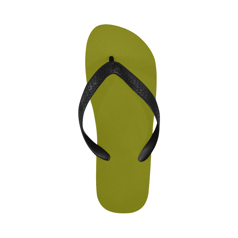color olive Flip Flops for Men/Women (Model 040)