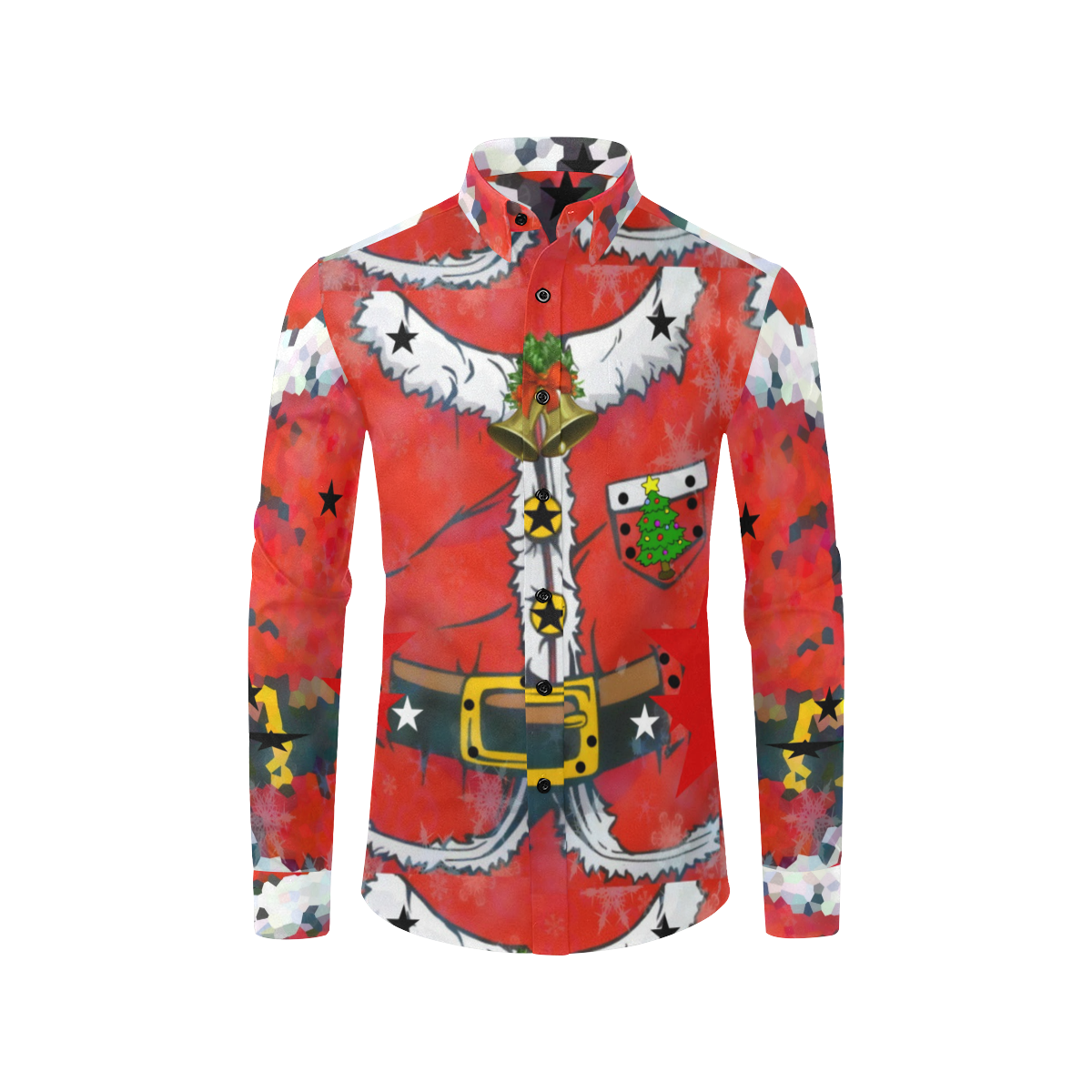 Santa Ho Ho Ho by Artdream Men's All Over Print Casual Dress Shirt (Model T61)