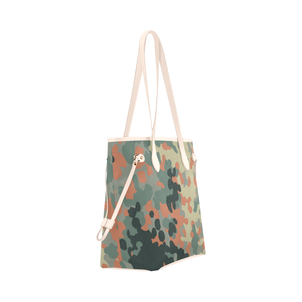 Cool Camo Pattern Clover Canvas Tote Bag (Model 1661)