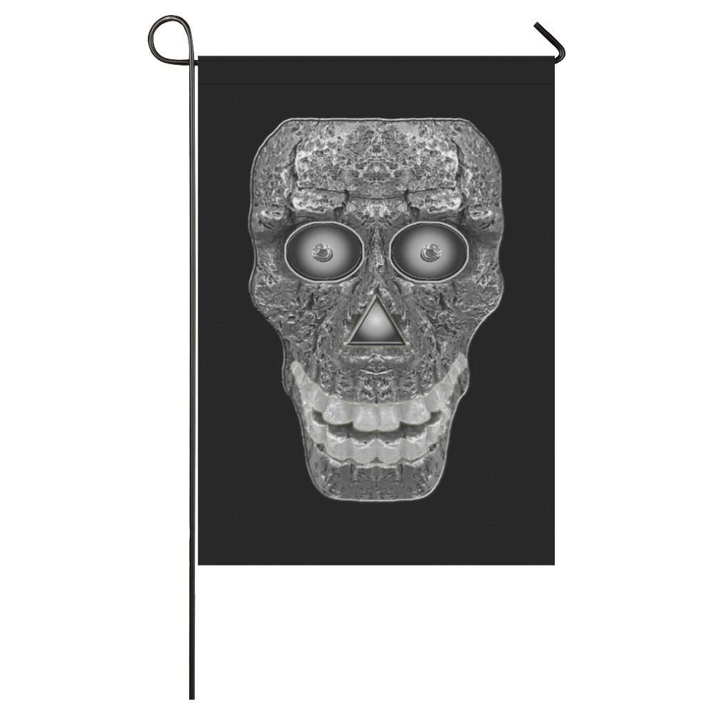 Cod Grey Skull Head Garden Flag 28''x40'' （Without Flagpole）