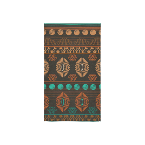 Ethnic Bohemian Brown, Orange, and Teal Custom Towel 16"x28"