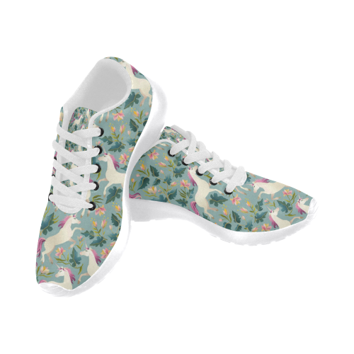 Floral Unicorn Pattern Men’s Running Shoes (Model 020)