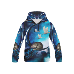 Cute sleeping kitten All Over Print Hoodie for Kid (USA Size) (Model H13)