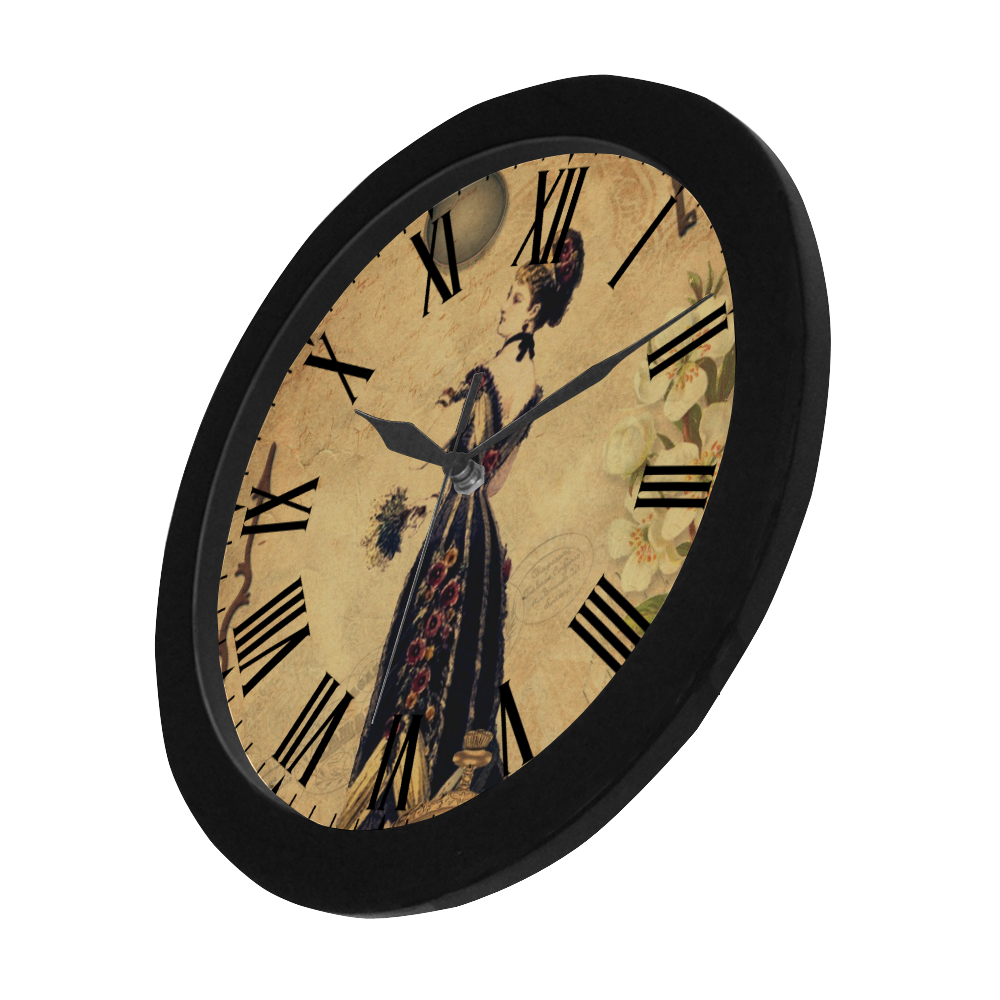 watch circular roman numerals hand 2 Circular Plastic Wall clock