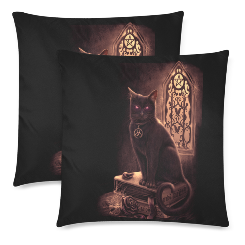 Mystic Custom Zippered Pillow Cases 18"x 18" (Twin Sides) (Set of 2)