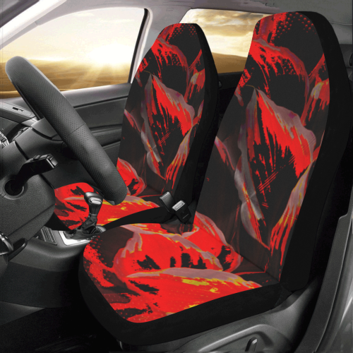Red Dark Crew Deep Unit Car Seat Covers (Set of 2)