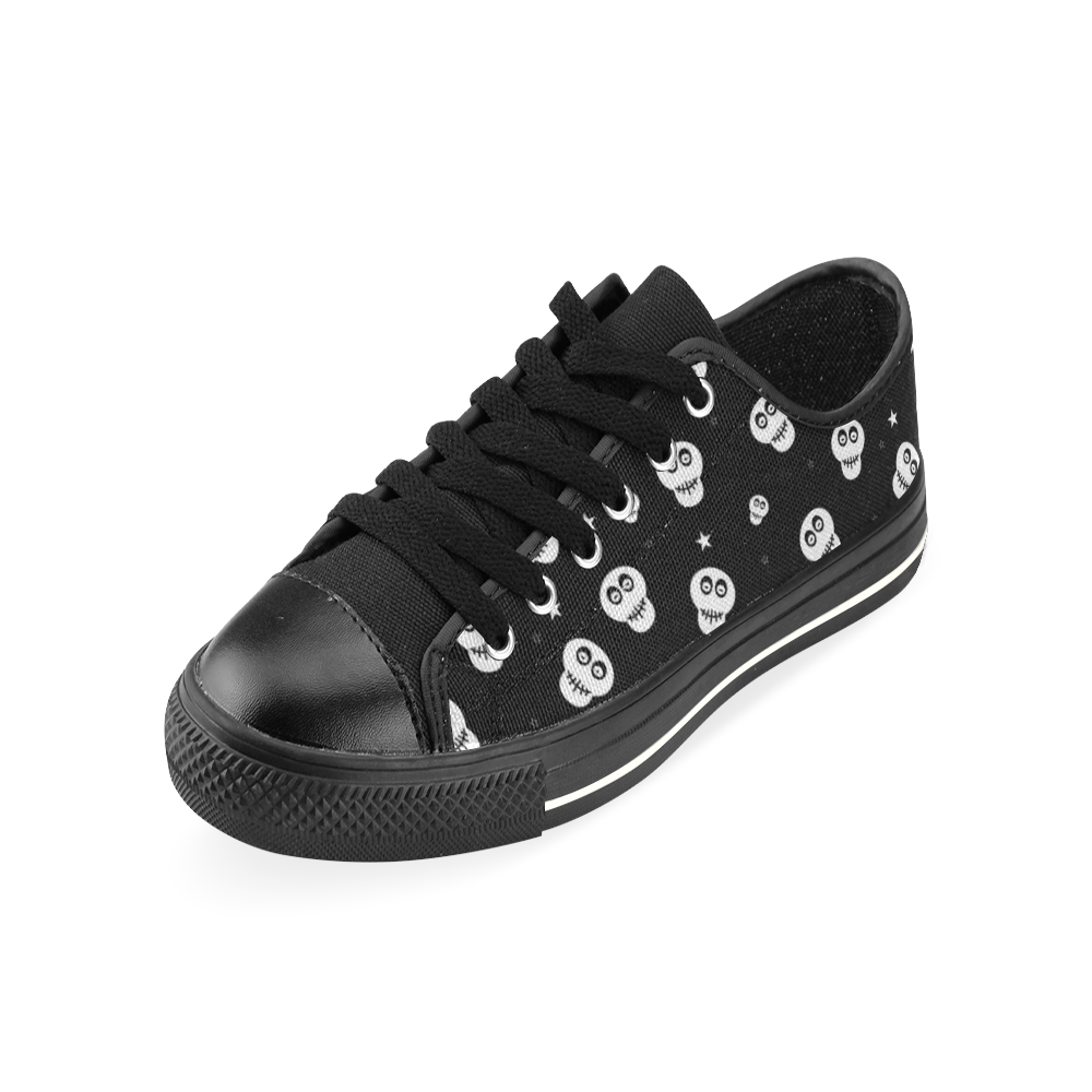 Star Skulls Low Top Canvas Shoes for Kid (Model 018)