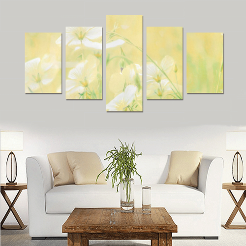 yellow wildflowers Canvas Print Sets C (No Frame)