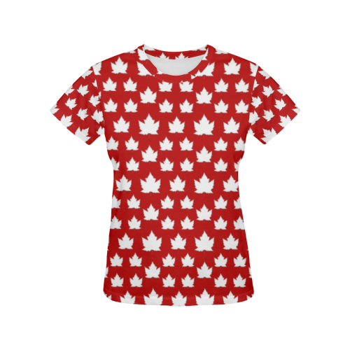 Canada T-shirts Cute Souvenir All Over Print T-Shirt for Women (USA Size) (Model T40)