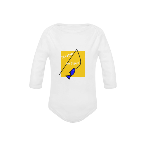 Fishin Baby Powder Organic Long Sleeve One Piece (Model T27)