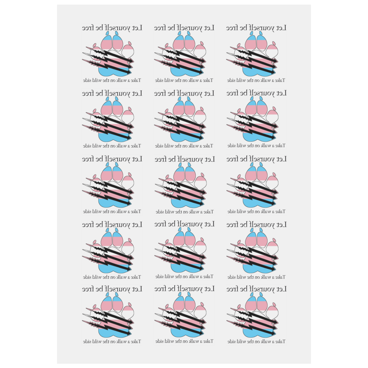 Trans Pride Personalized Temporary Tattoo (15 Pieces)